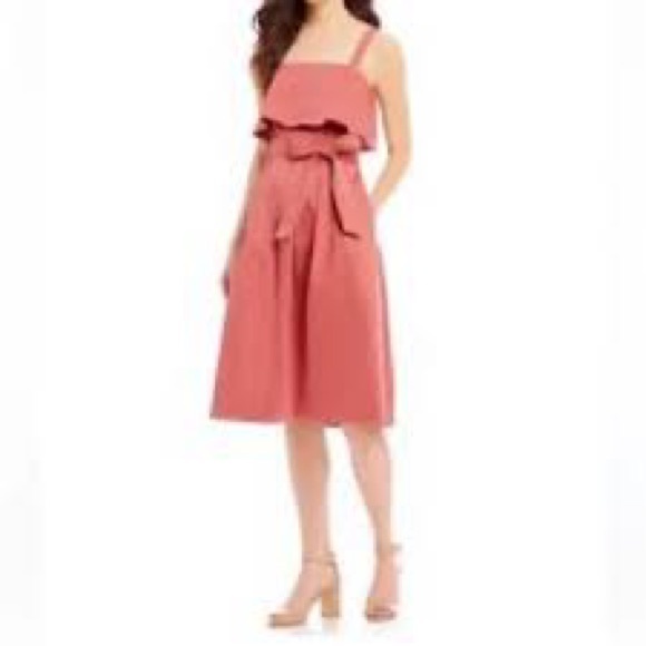 ANTONIO MELANI Dresses & Skirts - ANTONIO MELANI Coral Midi Cristo Dress